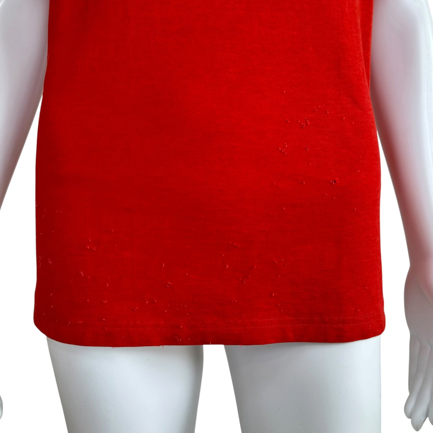 Dsquared2 Red Distressed Logo Tank Top