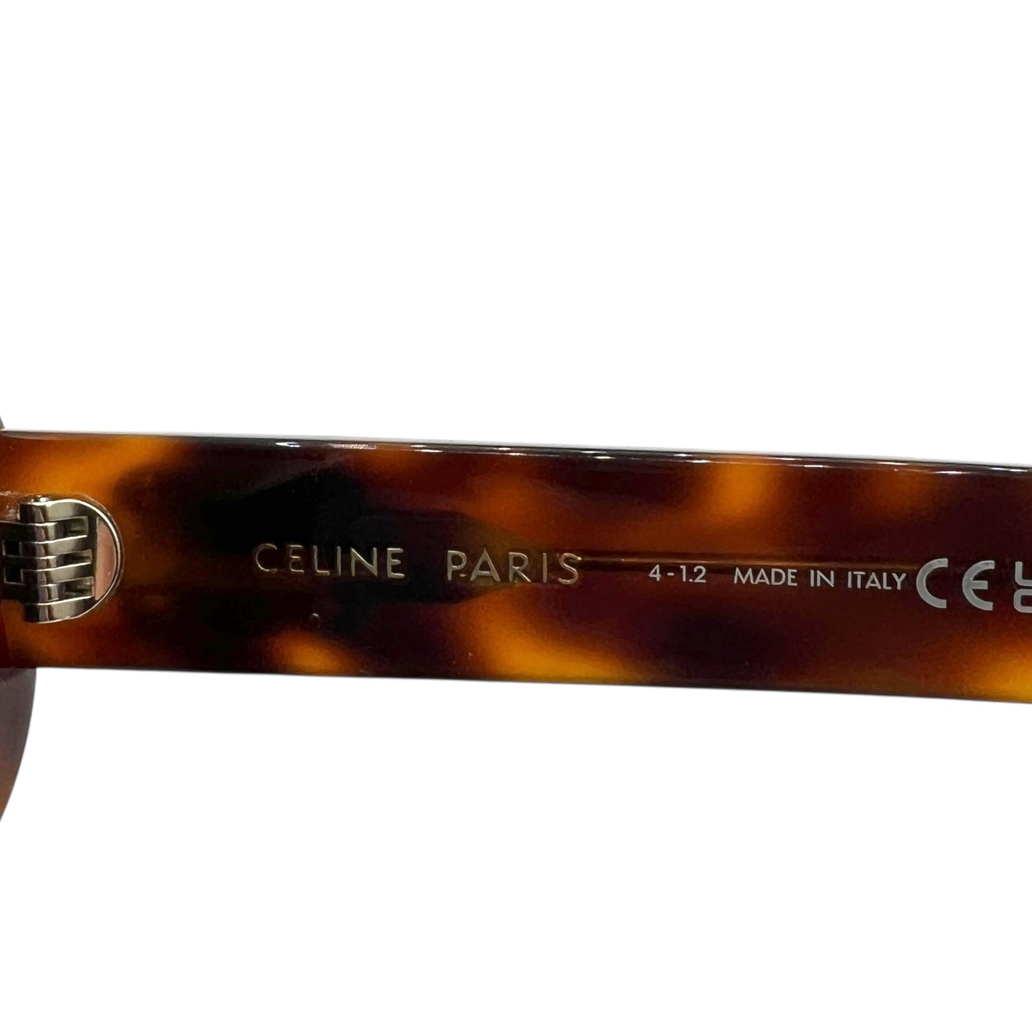 Celine Tortoise Oval Sunglasses w/ Gold Triomphe Logo CL40194U
