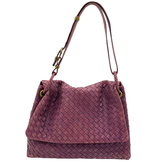 Bottega Veneta Purple Intrecciato Woven Leather Shoulder Bag - Outfit Repeater