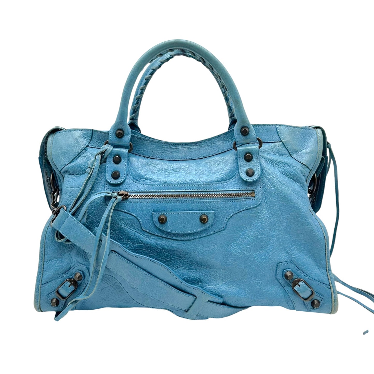 Balenciaga Bright Blue Leather Classic City Bag