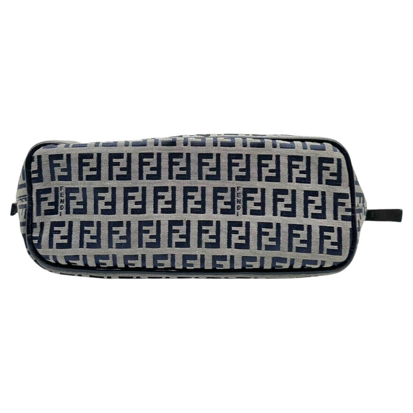 Fendi Navy Blue Zucchino Monogram Boat Pochette Mini Bag