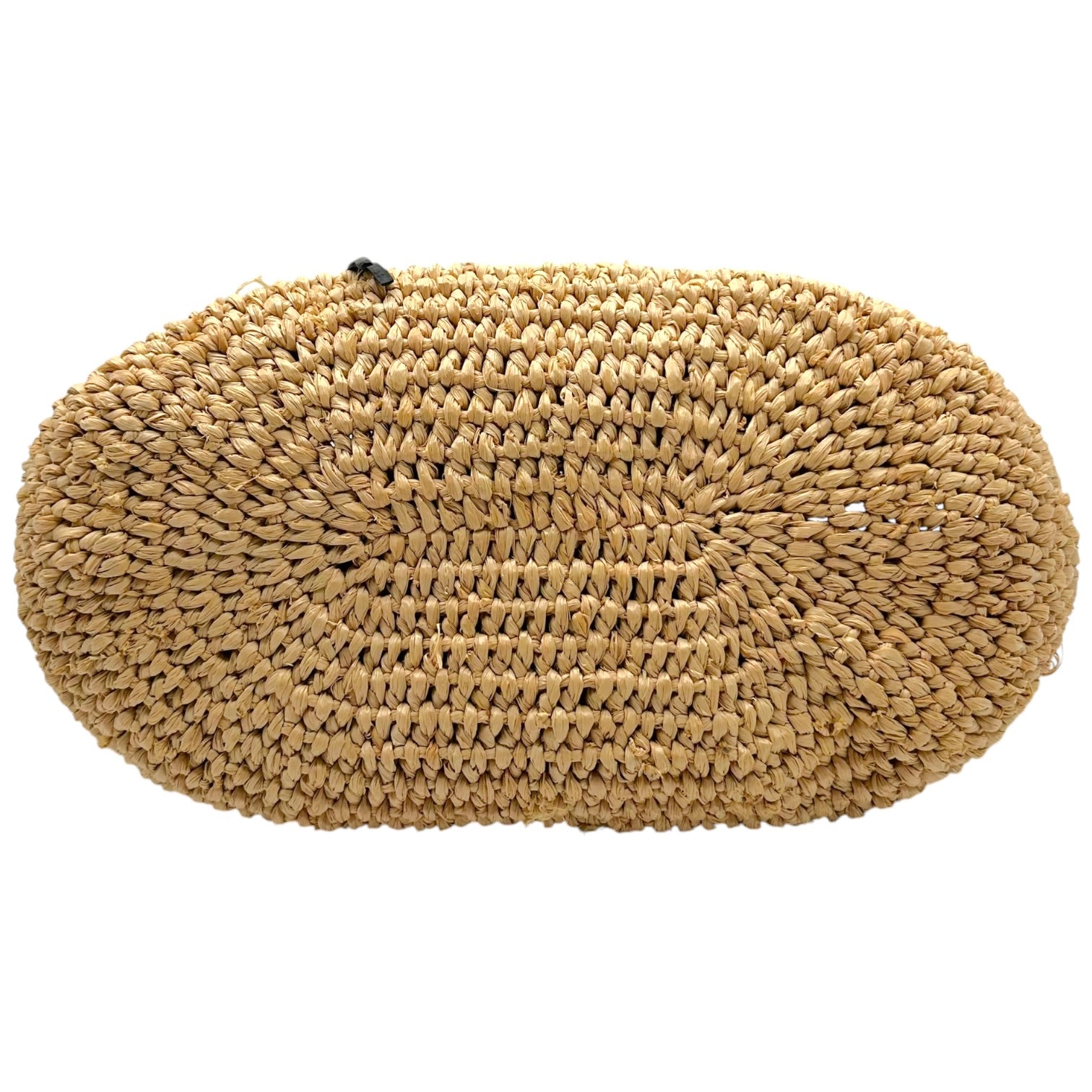 Balenciaga Beach Tote Bag Raffia Black Leather