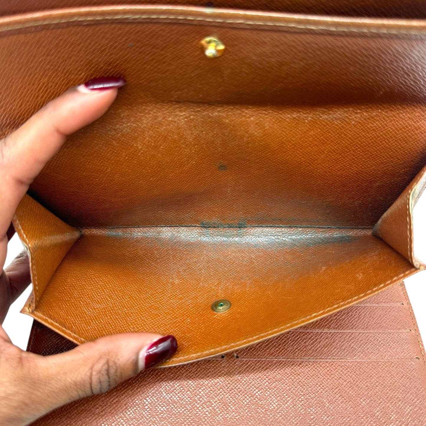 Louis Vuitton Classic Monogram Sarah Snap Long Wallet