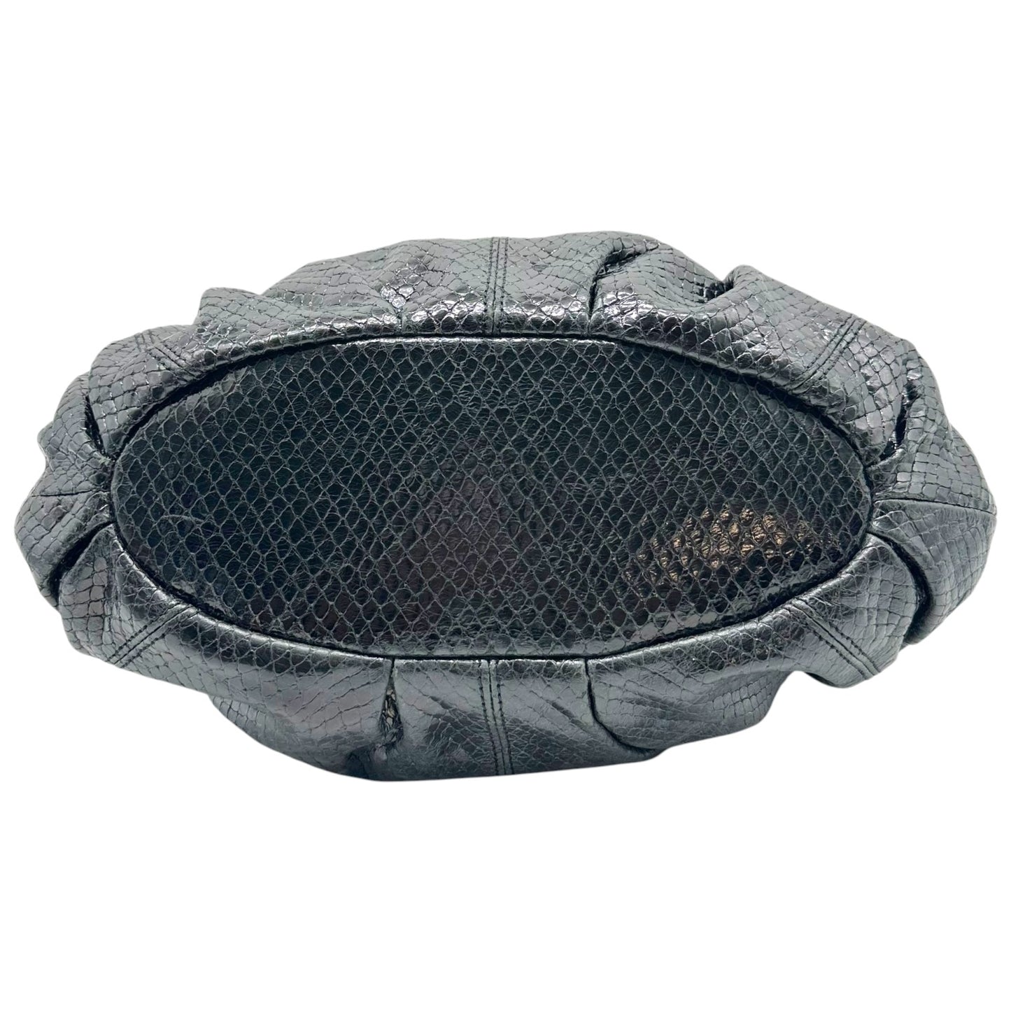 Celine Black Silver Snakeskin 2-Way Bag