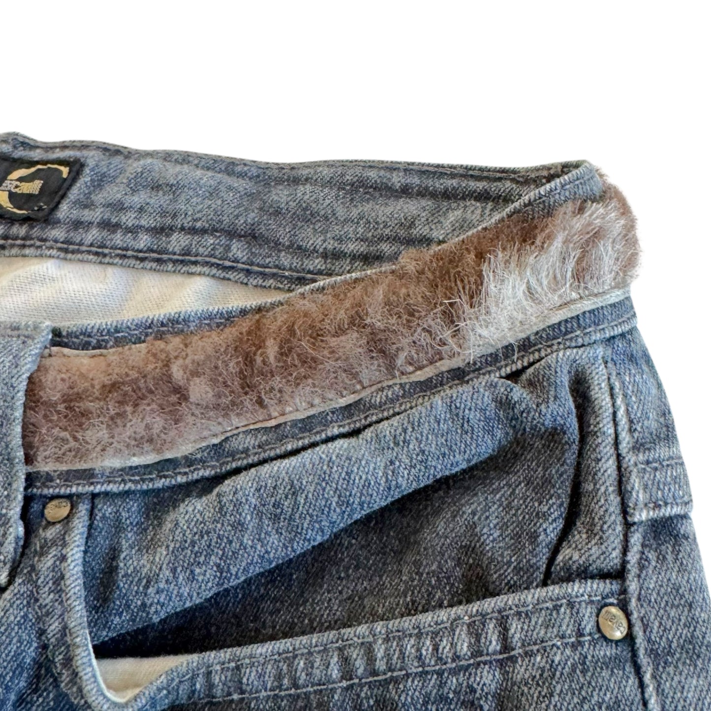 Just Cavalli Roberto Cavalli Fur Waistband Printed Jeans