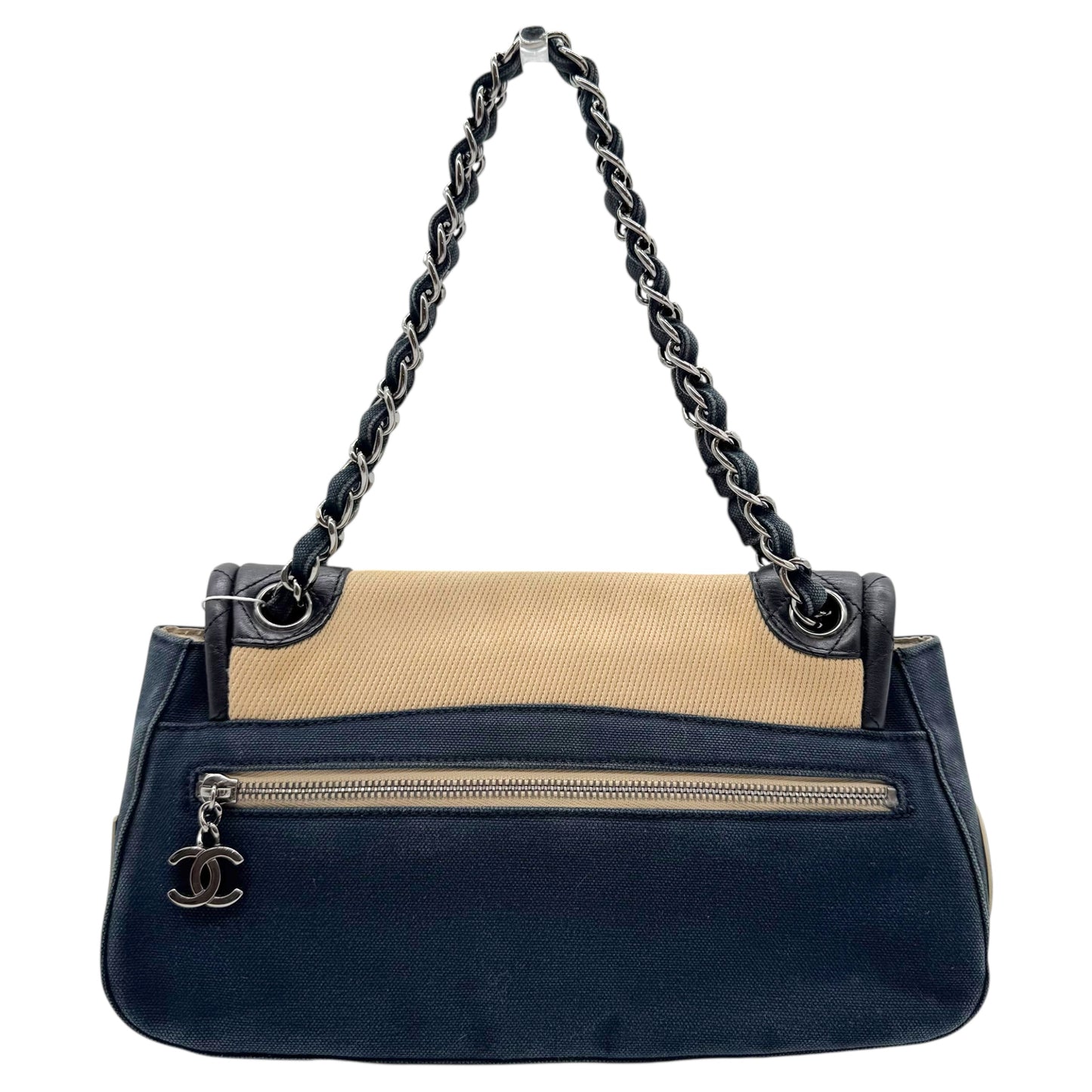 Chanel Sport Navy Blue Canvas Sporty Flap Bag w/ Charm 2004-05 - Outfit Repeater