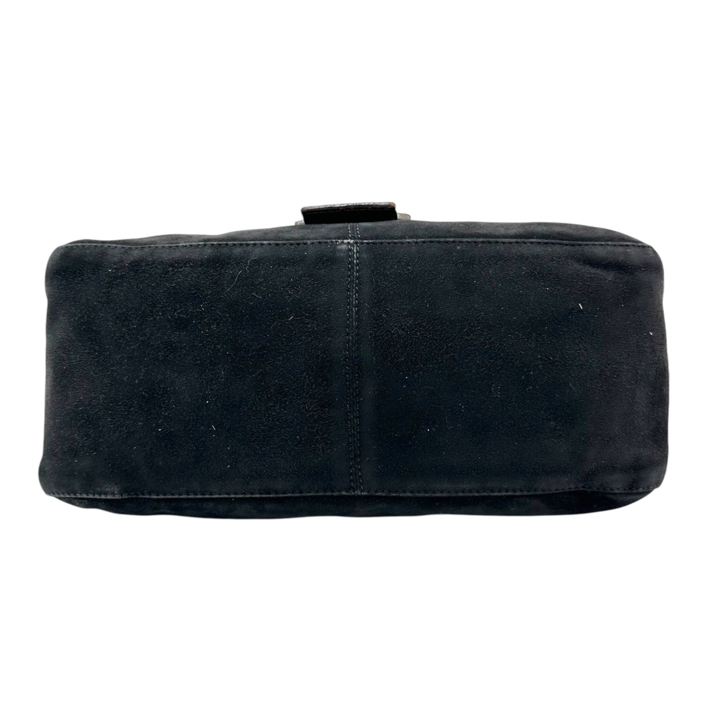 Fendi Black Suede & Brown Leather Mama Baguette Bag