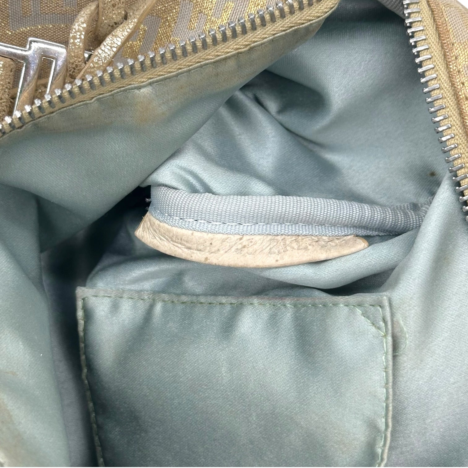 Fendi Gold & Silver Metallic Zucchino Small Bowler Bag - Outfit Repeater