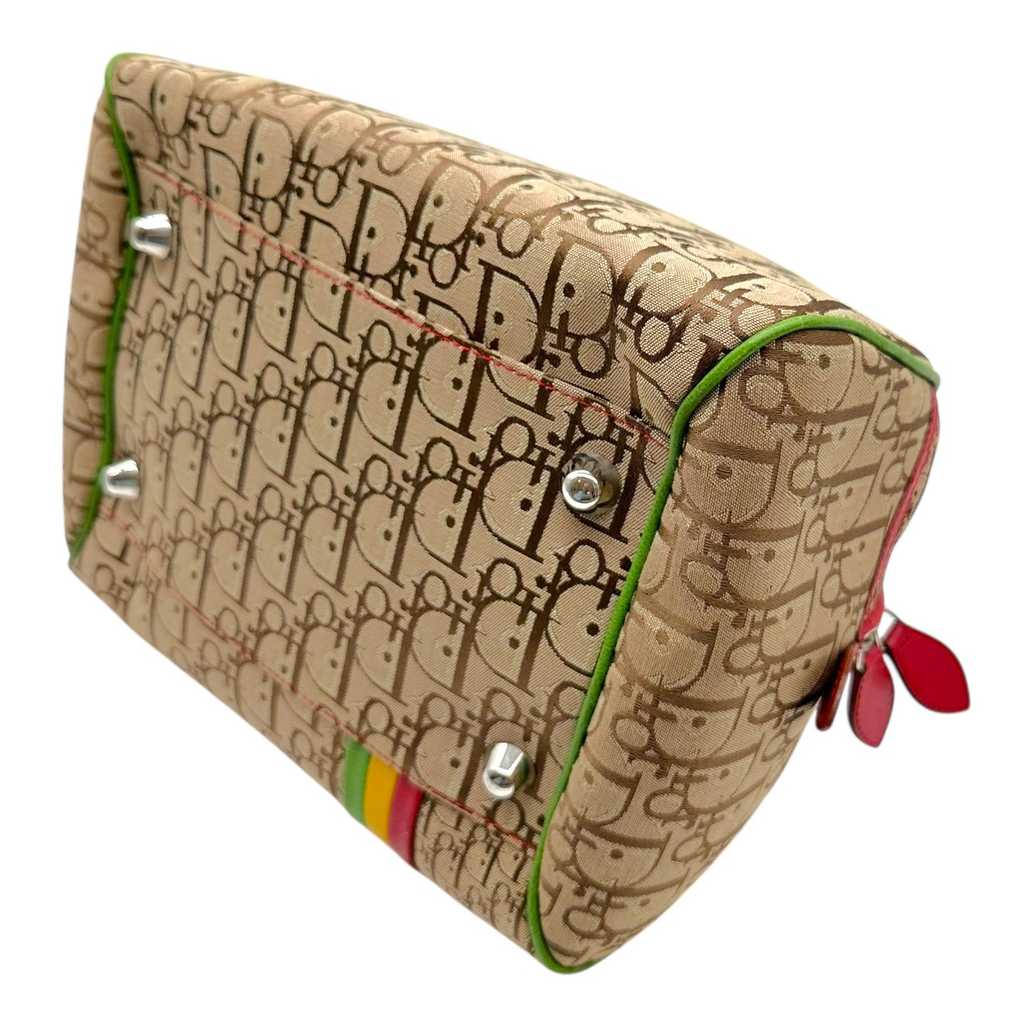 Christian Dior Bowler Bag Beige Trotter Monogram