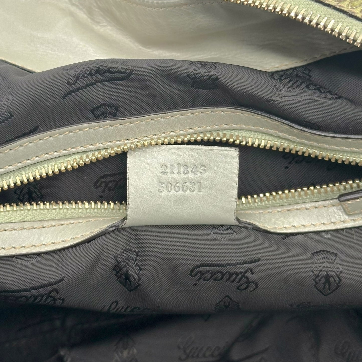 Gucci Green Python Large Hysteria Tote Bag