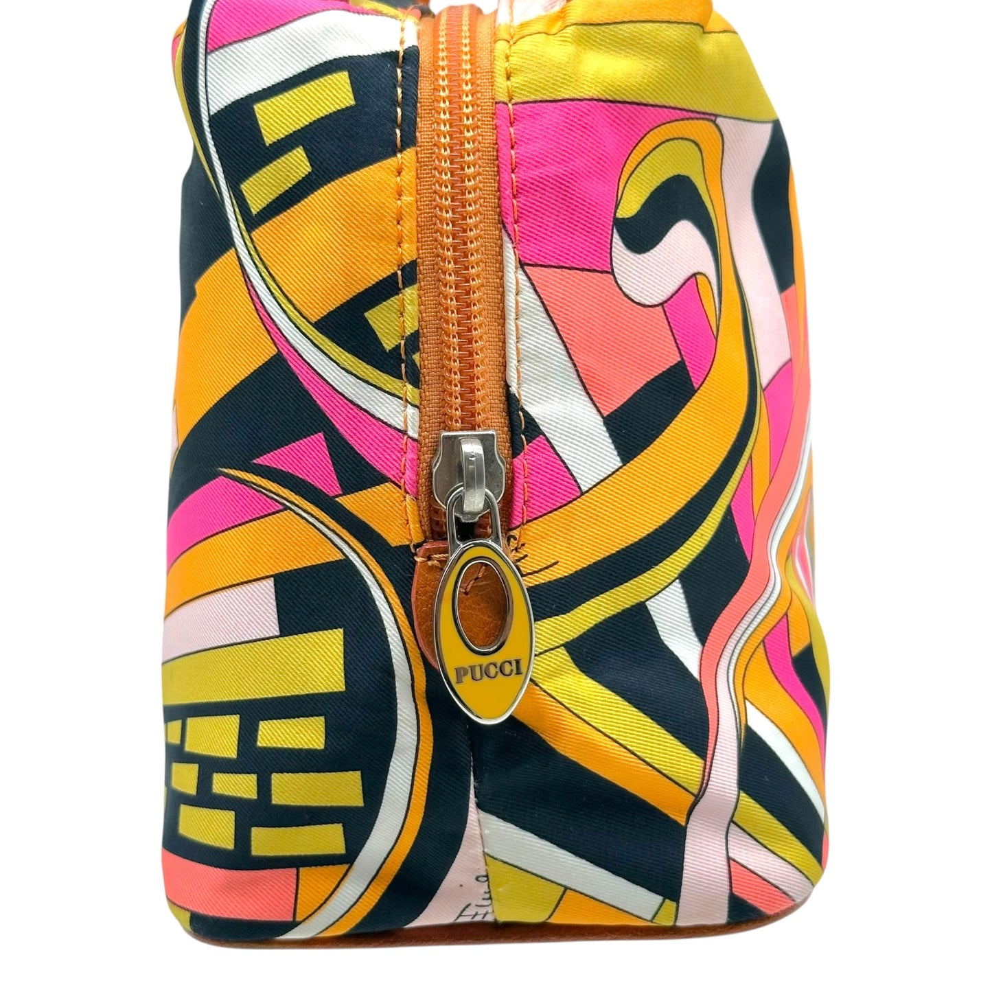 Emilio Pucci Silk Pochette Mini Bag Pink Yellow Black