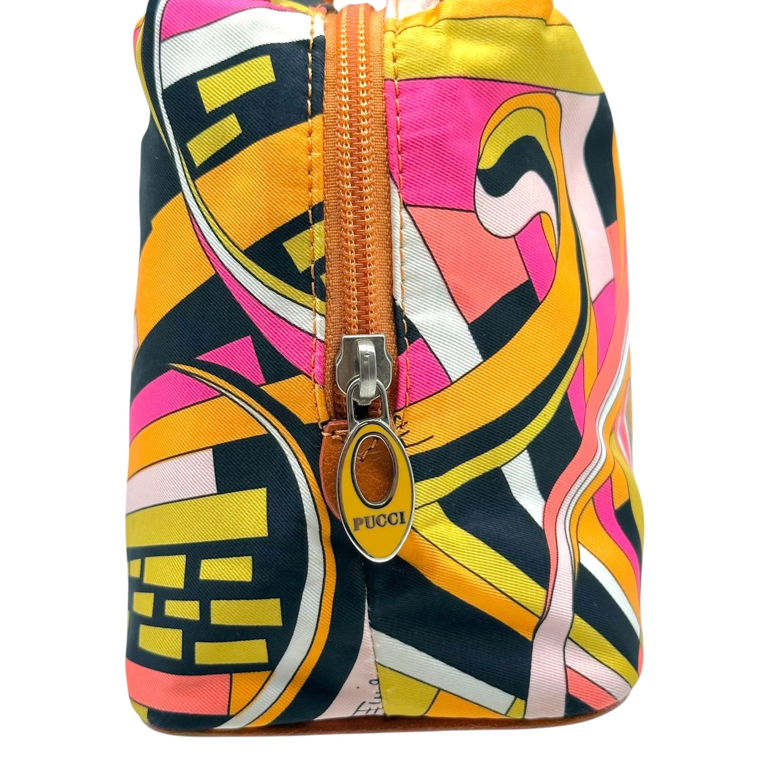 Emilio Pucci Silk Pochette Mini Bag Pink Yellow Black