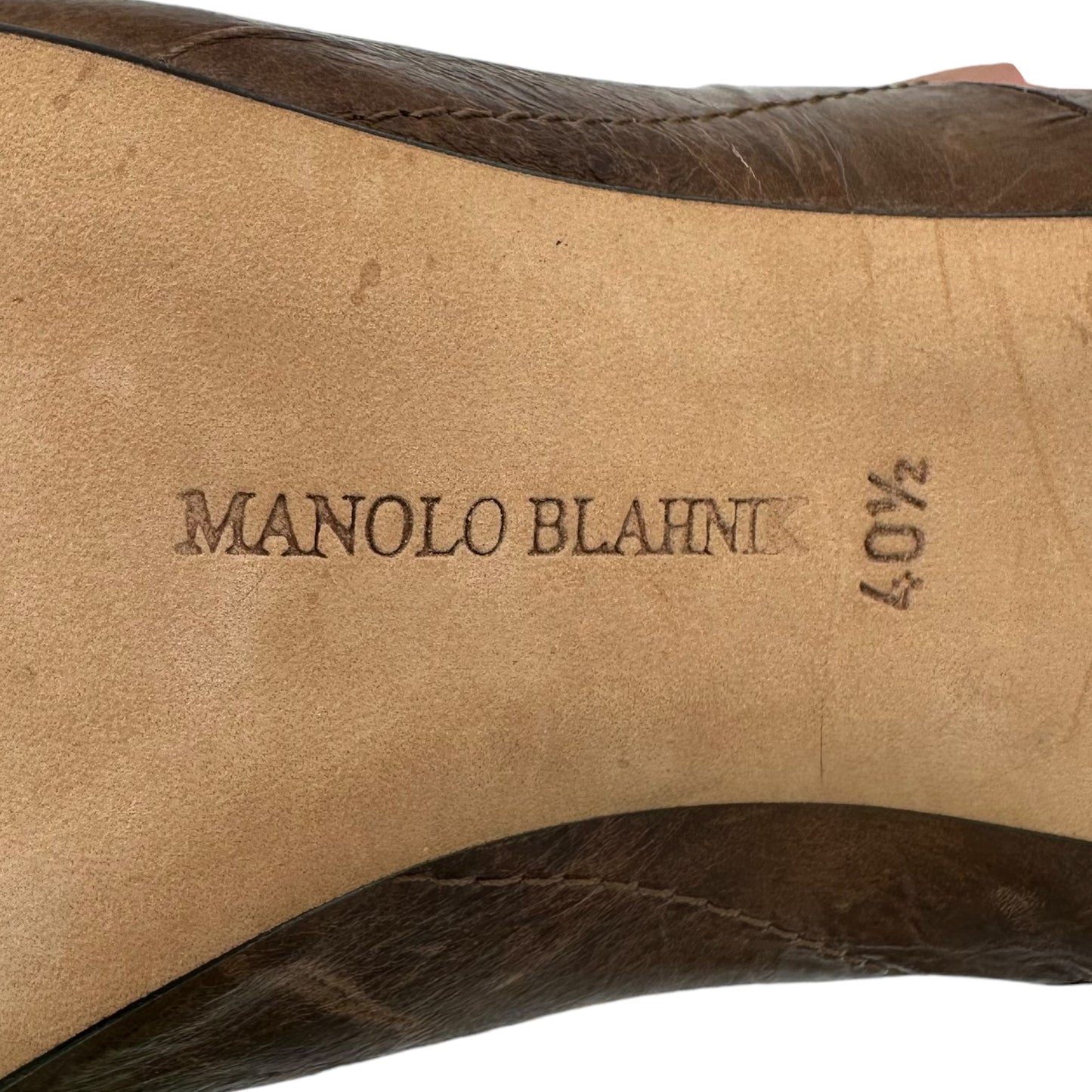 Manolo Blahnik Brown Pointed Toe Booties