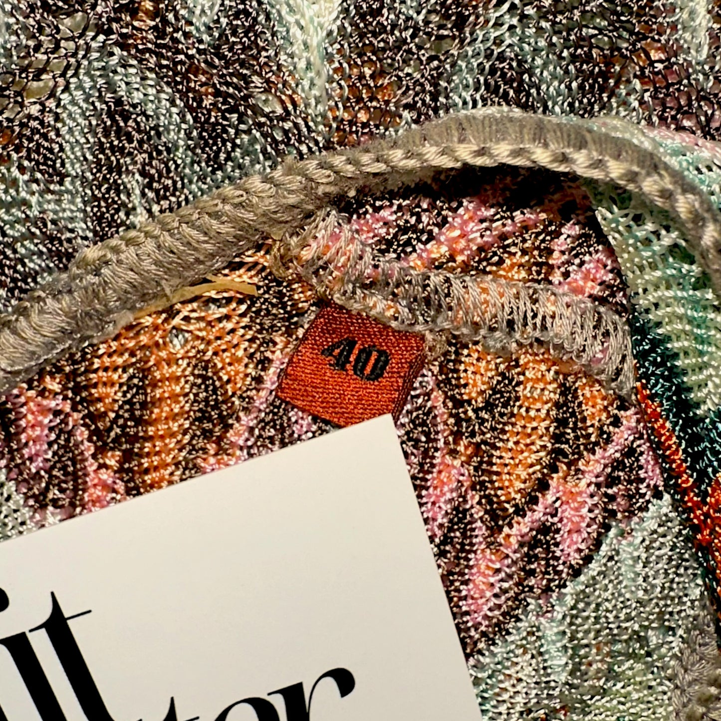 Missoni Mare Sheer Knit Mini Dress Multicolor Chevron
