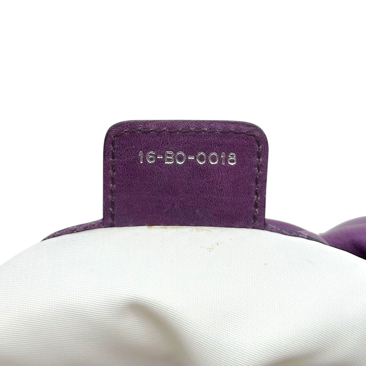 Christian Dior 2008 Purple Leather Babe Metal Top-Handle Handbag