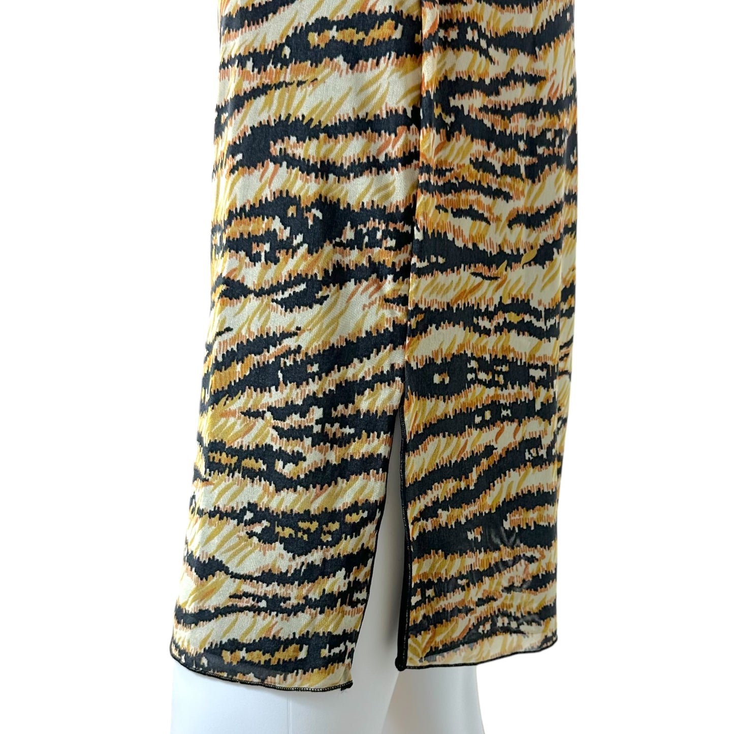 Dolce & Gabbana Mare Tiger Print Mesh Mini Dress NWT