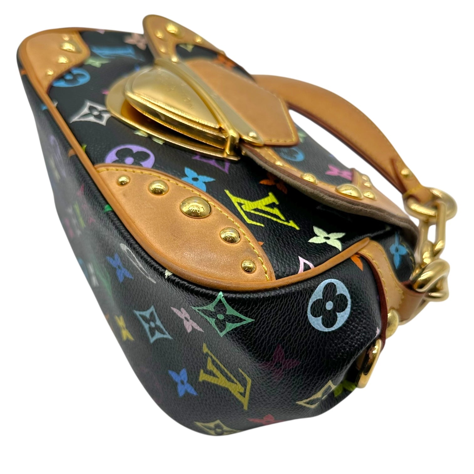 Louis Vuitton Shoulder Bag Black Multicolor Murakami