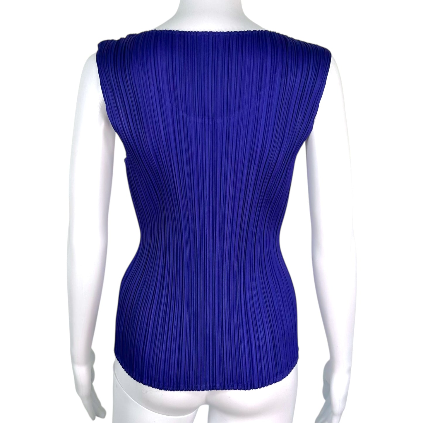 Issey Miyake Pleats Please Purple Pleated Tank Top