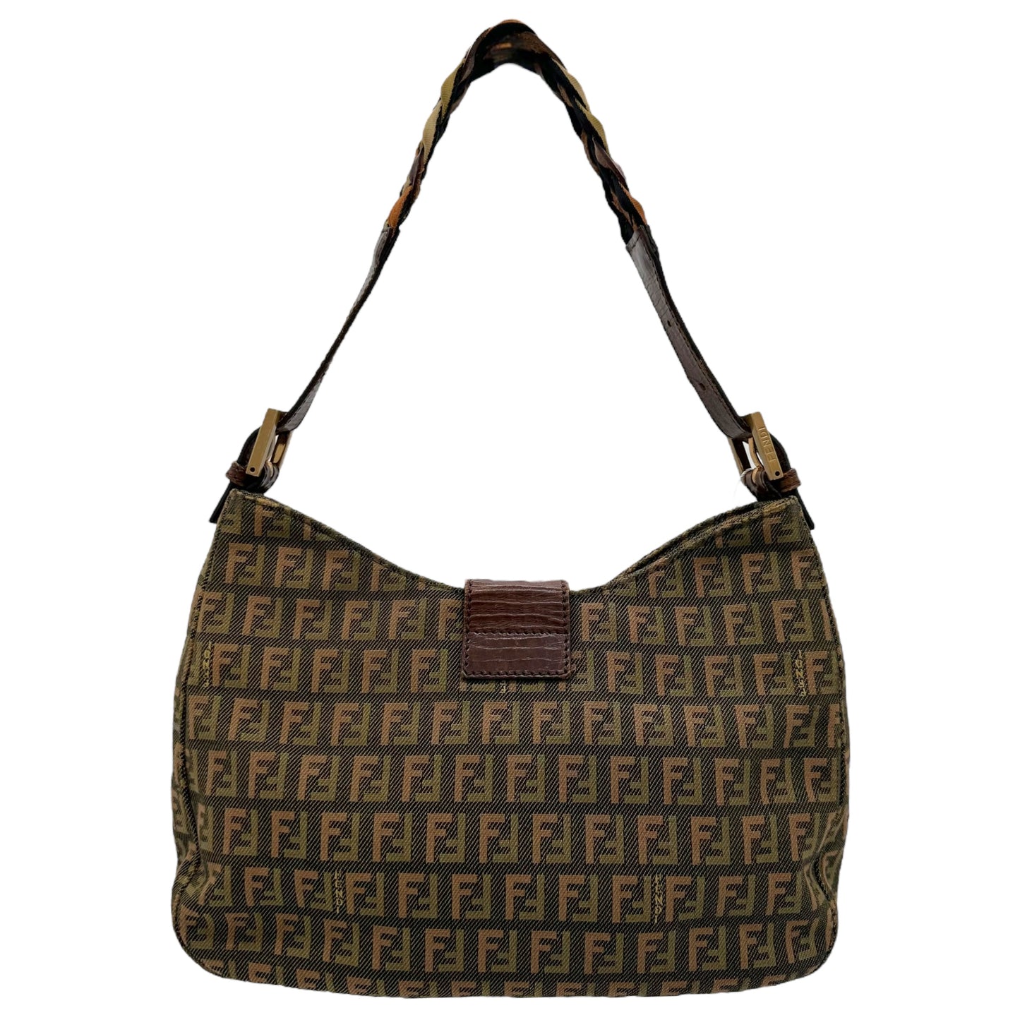 Fendi Multicolor Zucchino Braided Strap Shoulder Bag - Outfit Repeater