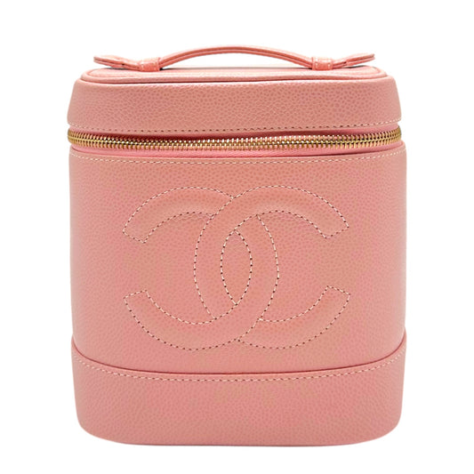 Chanel Pink Caviar Leather Top Handle Vanity Bag 2003-04