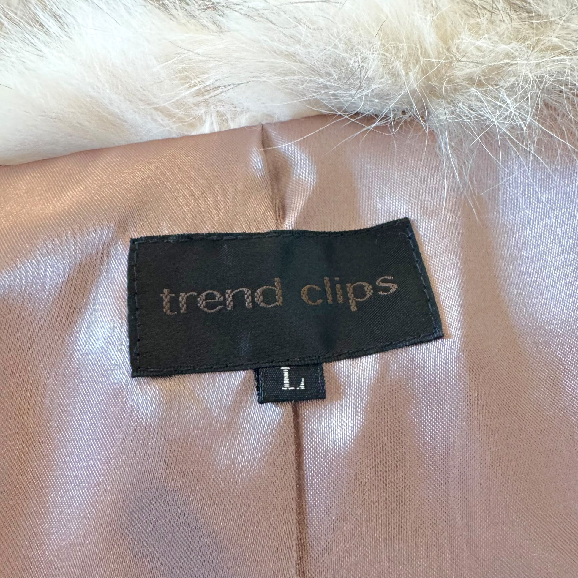Vintage Fox Fur Coat Beige White Patchwork Design
