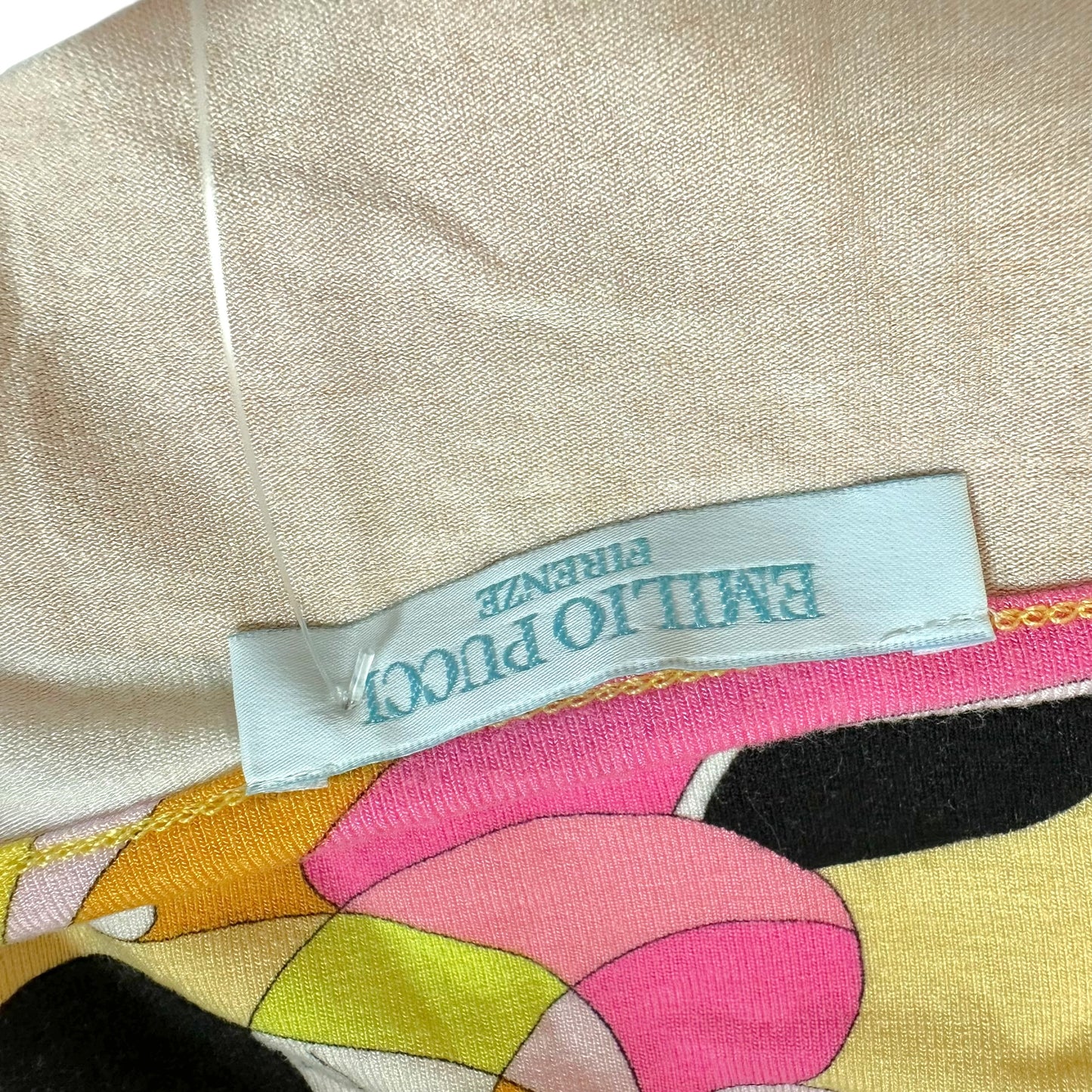 Emilio Pucci Pink & Yellow Printed Tank Top