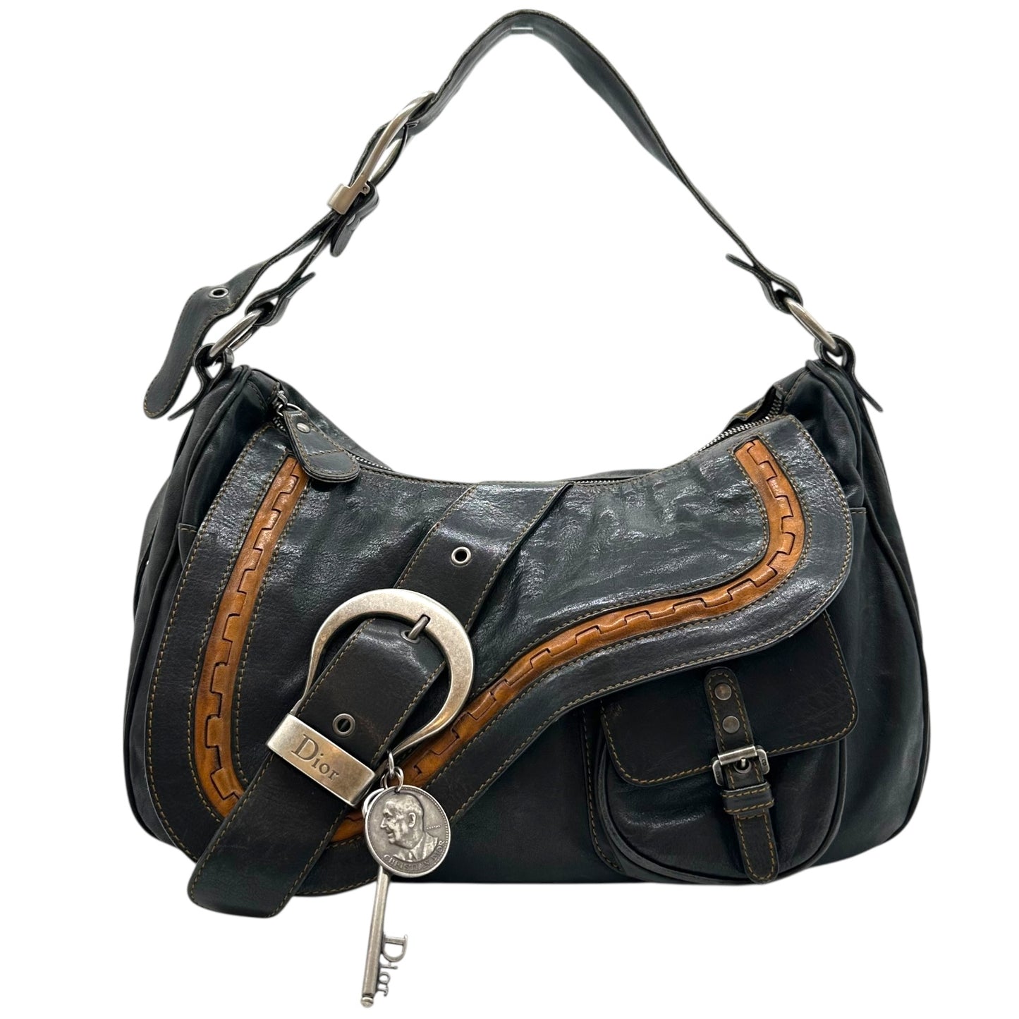 Christian Dior Black Gaucho Saddle Shoulder Bag - Outfit Repeater