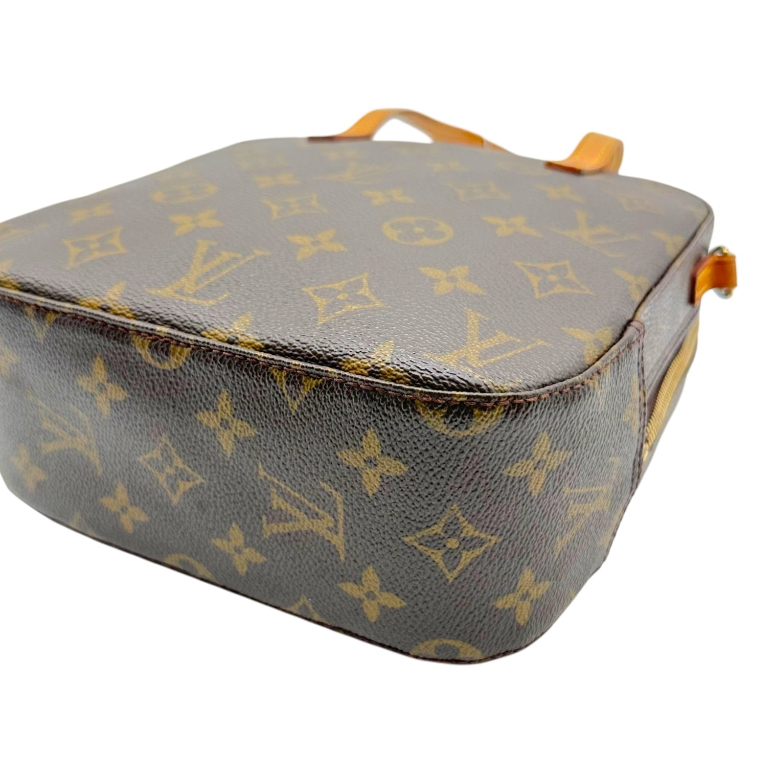Louis Vuitton Monogram Spontini Handbag Brown Gold