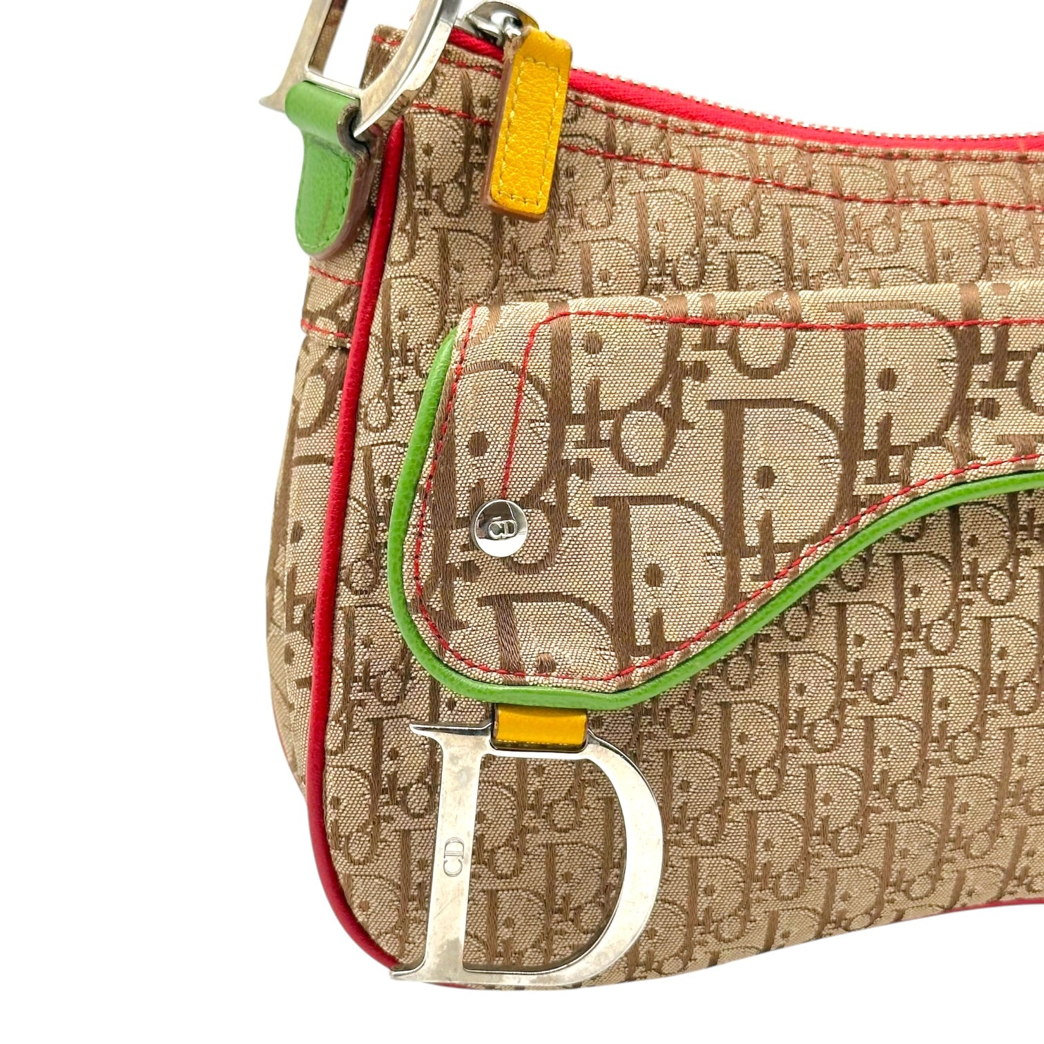 Christian Dior Crossbody Saddle Bag Rasta Monogram
