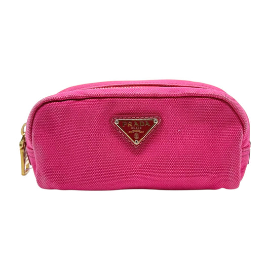 Prada Hot Pink Nylon Cosmetic Pouch