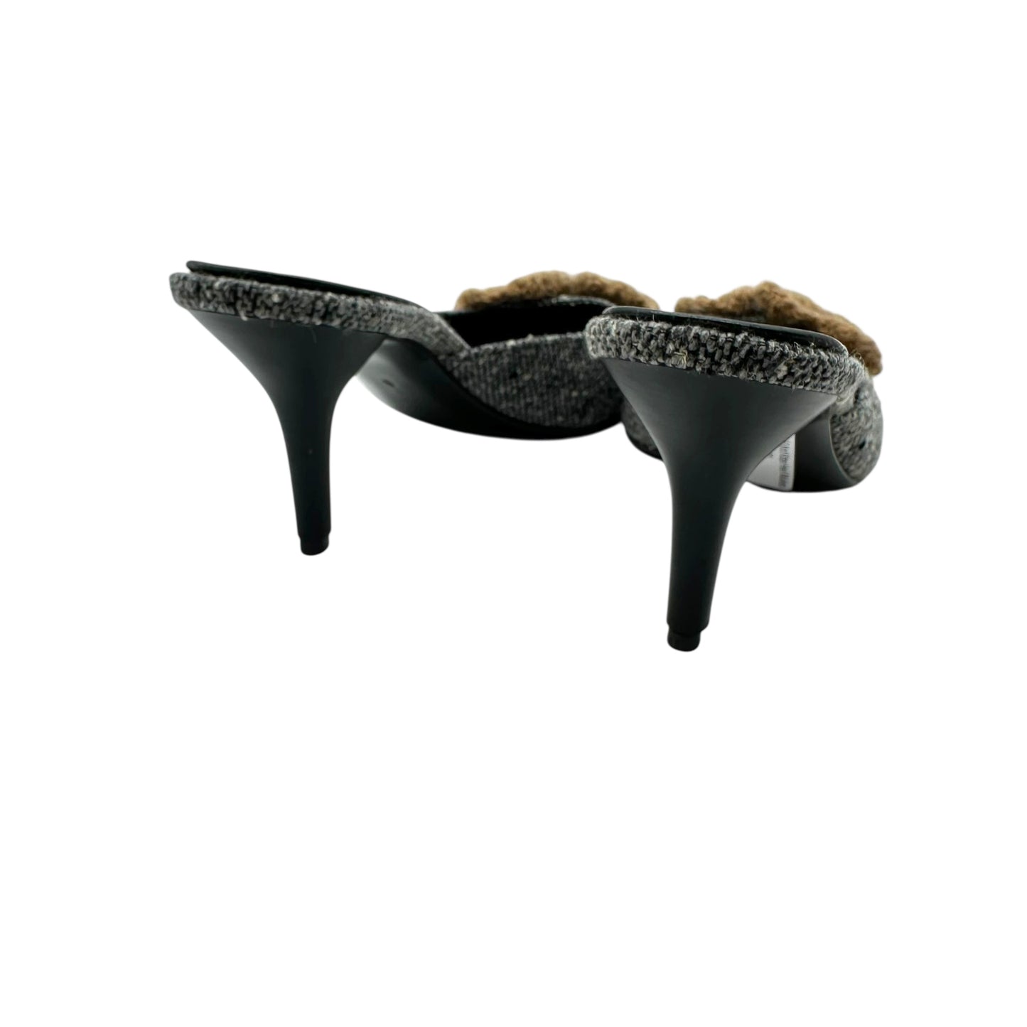 Casadei Tweed & Knit Kitten Heel Mules