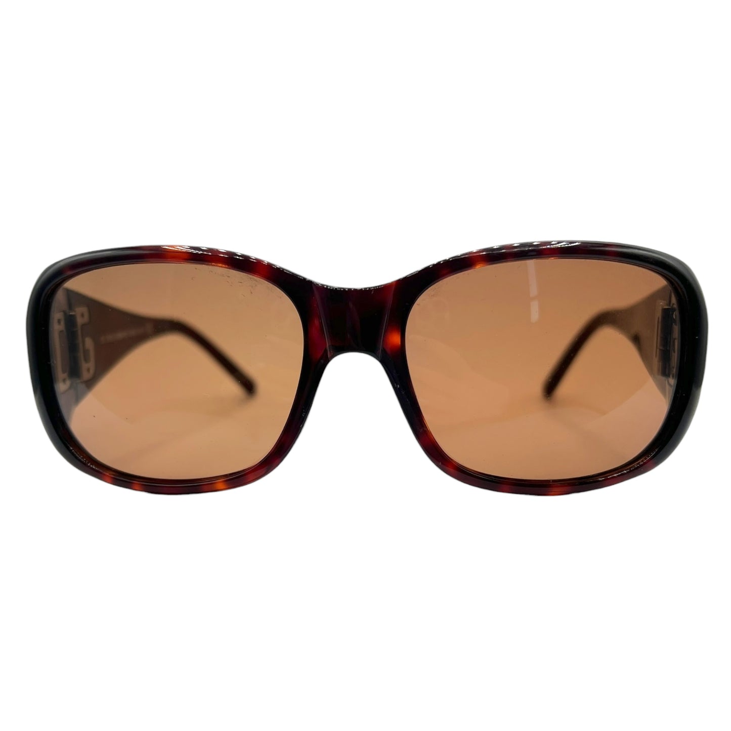 Dolce & Gabbana Tortoise Studded Logo Side Oval Sunglasses DG631S