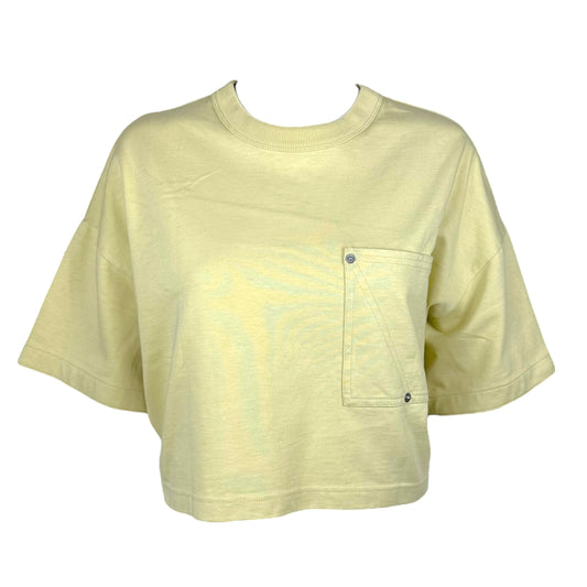 Bottega Veneta Butter Yellow / Tan Cropped T-Shirt