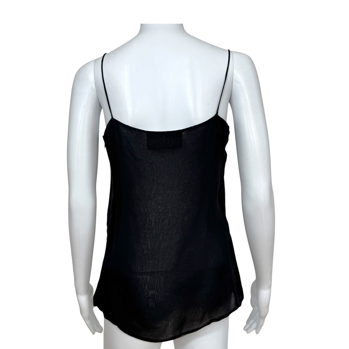 Valentino Black Beaded Lace Longsleeve Blouse