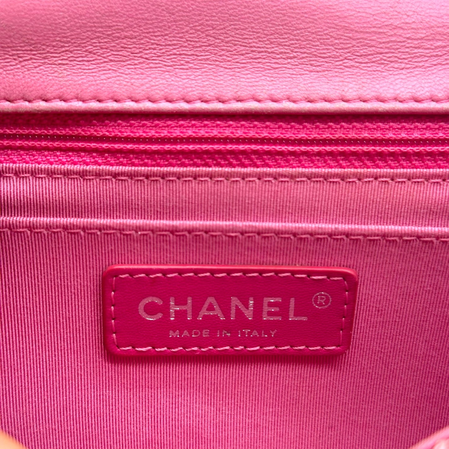 Chanel Paris-Seoul Pink Woven Leather Mini Square Flap Bag 2016