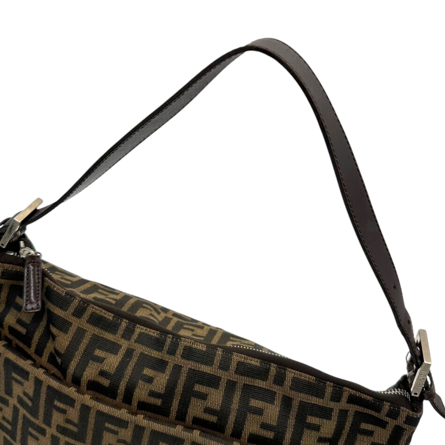 Fendi Brown Zucca Monogram XL Mama Baguette Bag - Outfit Repeater