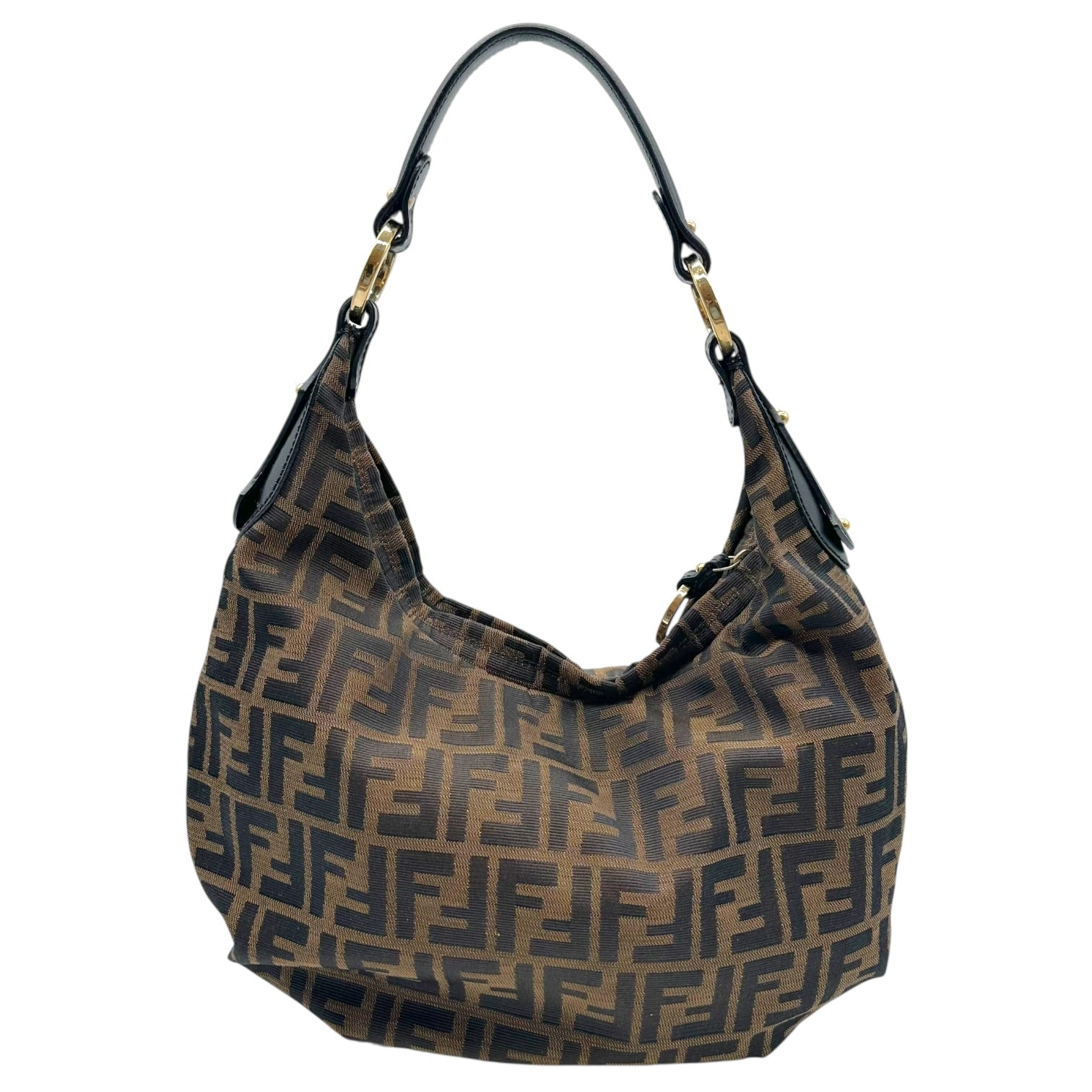 Fendi Brown Zucca Monogram Hobo Shoulder Bag