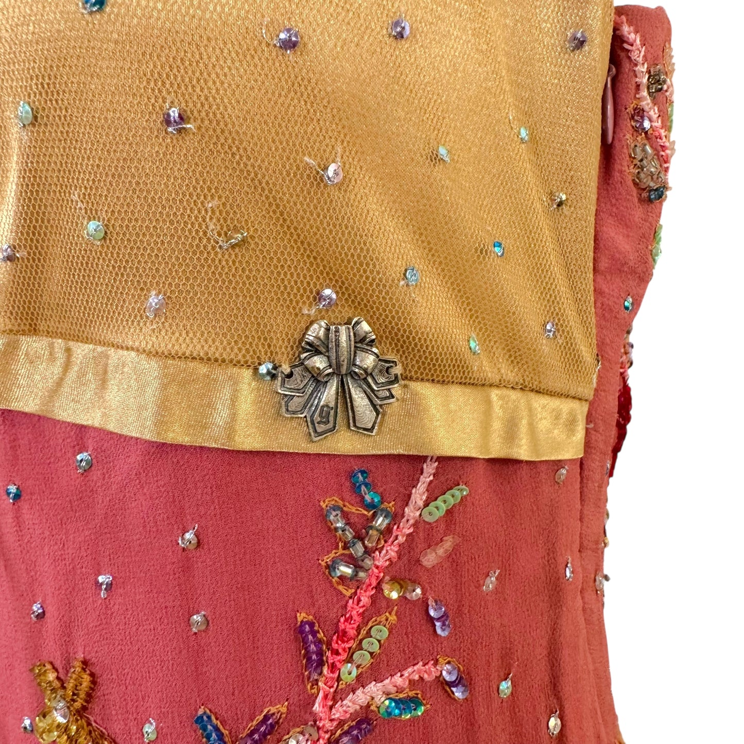 Galliano Pink Silk Floral Beaded Midi Dress NEW - Outfit Repeater