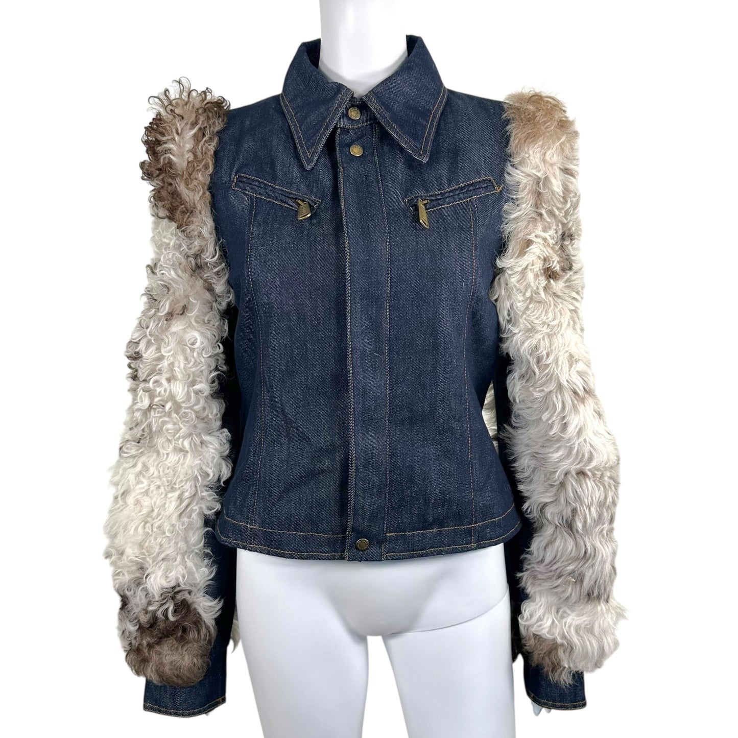 D&G Dolce & Gabbana Denim & Sheep Fur Jacket - Outfit Repeater