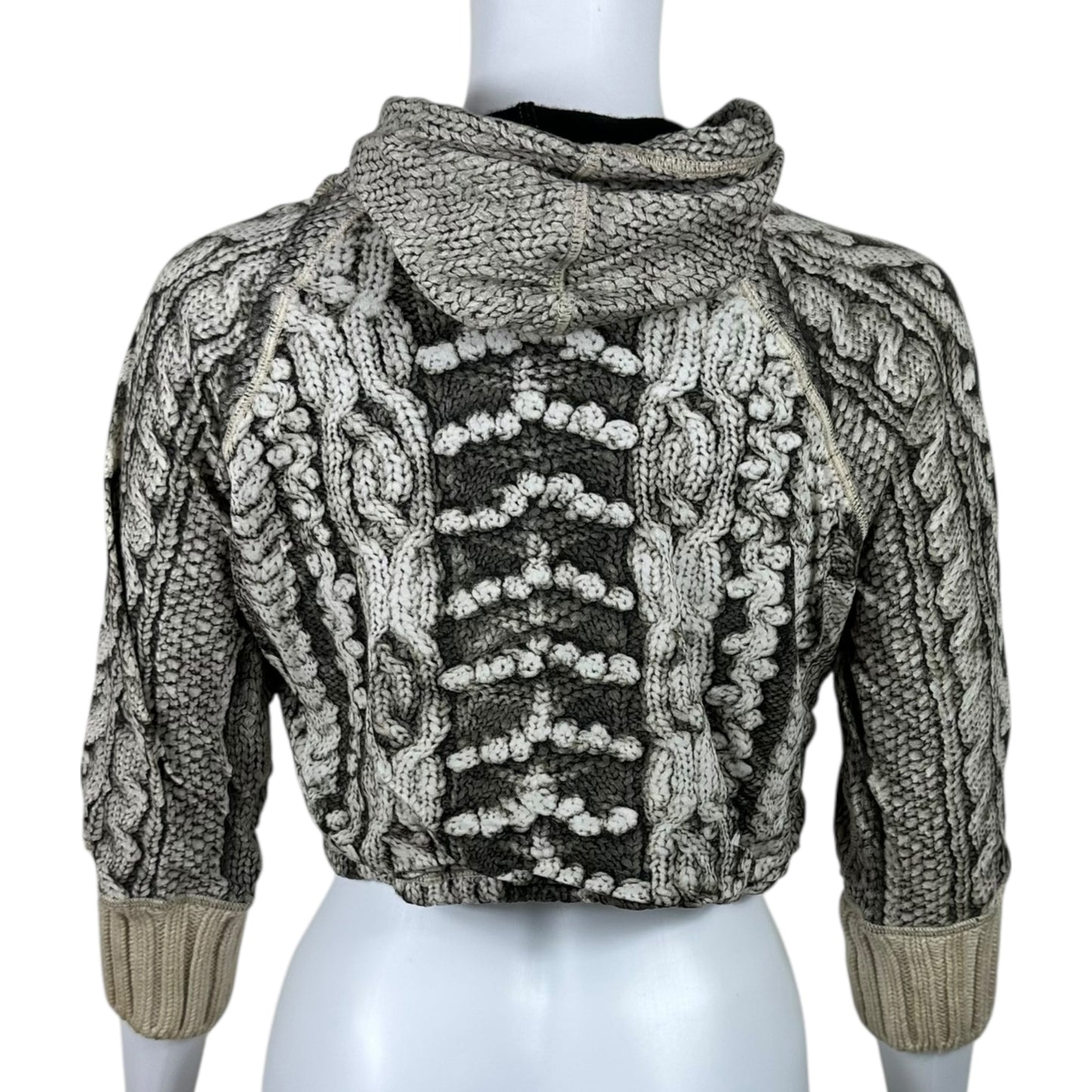 Jean Paul Gaultier 'Knit' Printed Crop 3/4 Sleeve Jacket