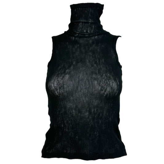Jean Paul Gaultier Black Semi-Sheer Sleeveless Turtleneck - Outfit Repeater