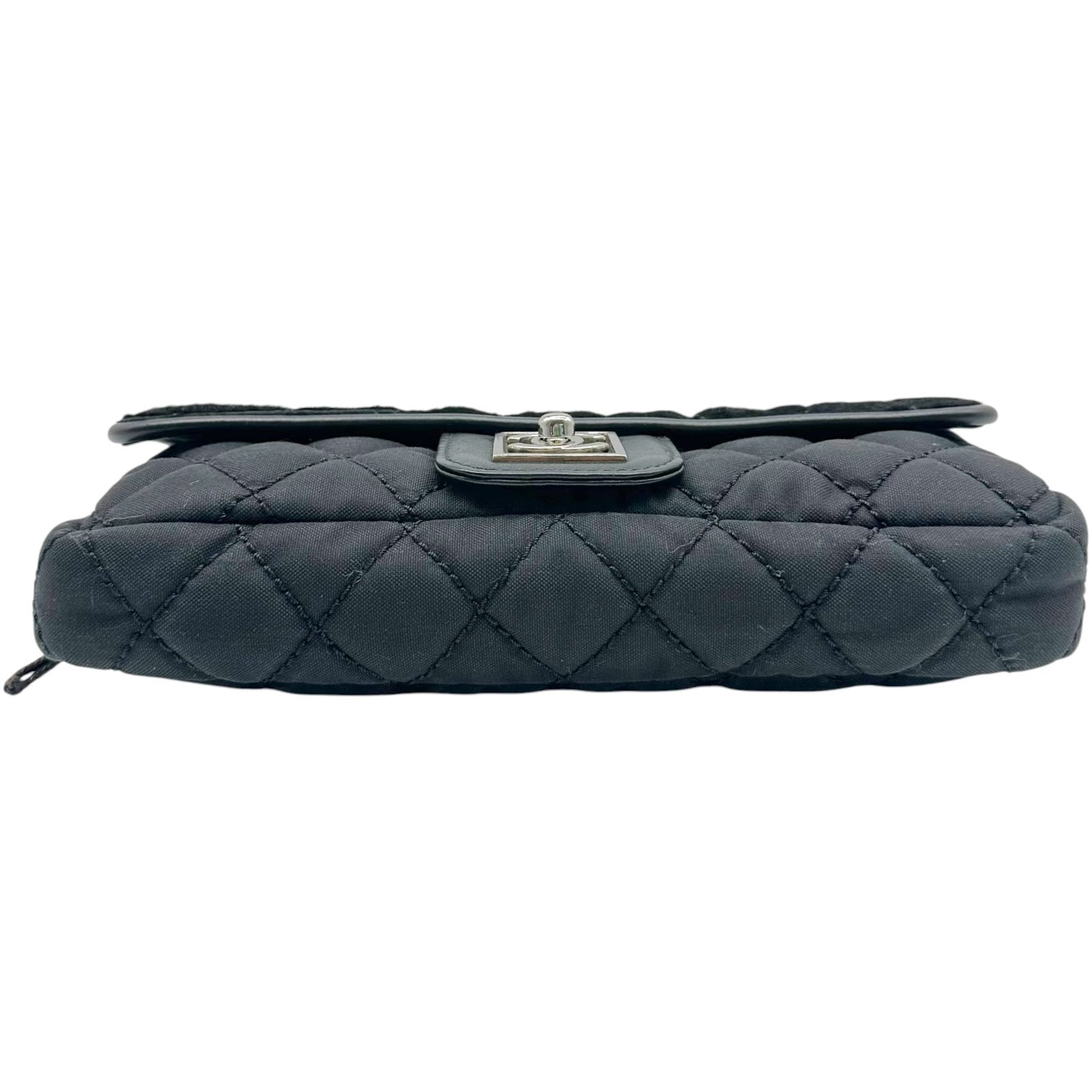 Chanel Sport Black Ponyhair & Canvas Medium Quilted Flap Bag 2005-06