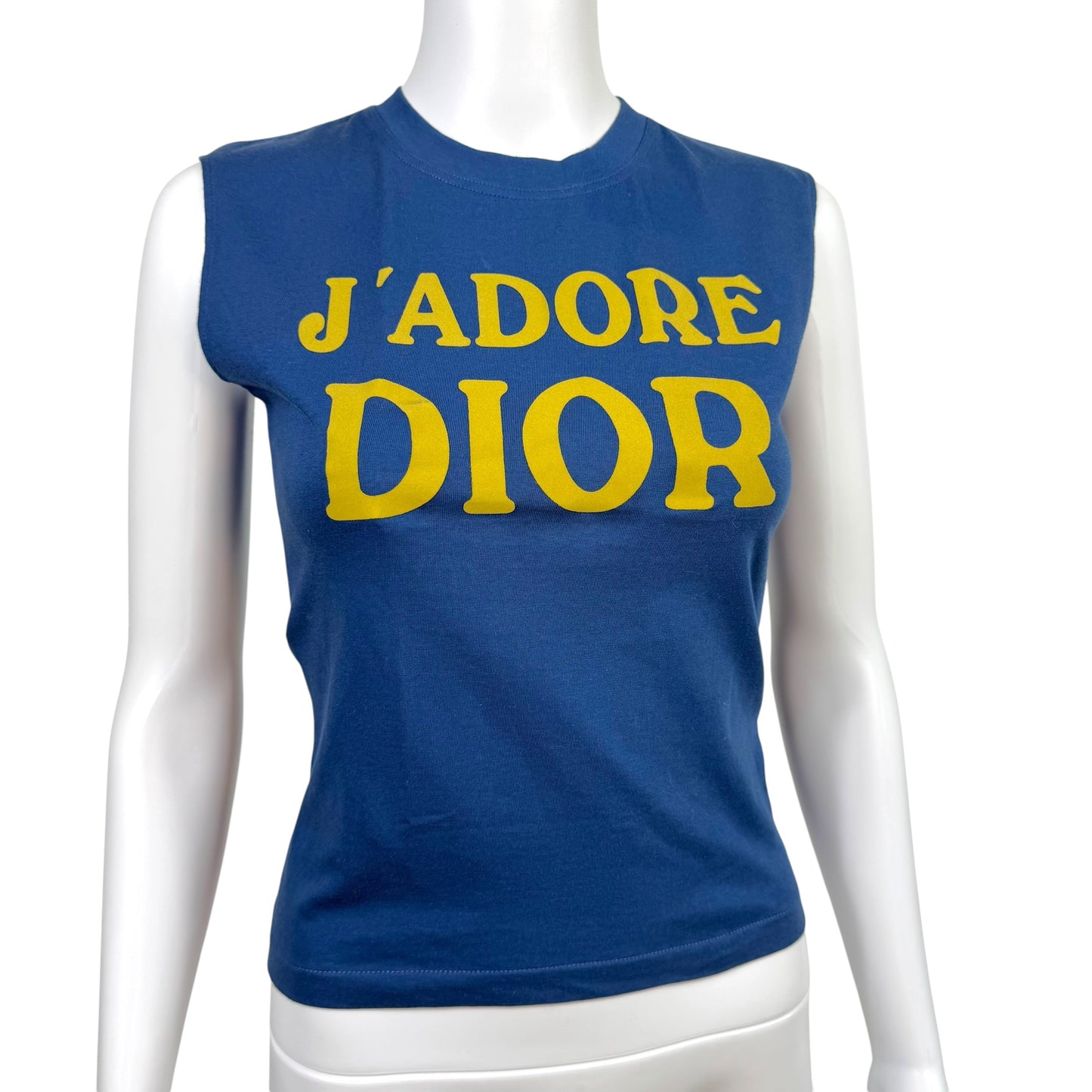 Christian Dior F/W 2002 Blue & Yellow J'Adore Dior Tank NEW
