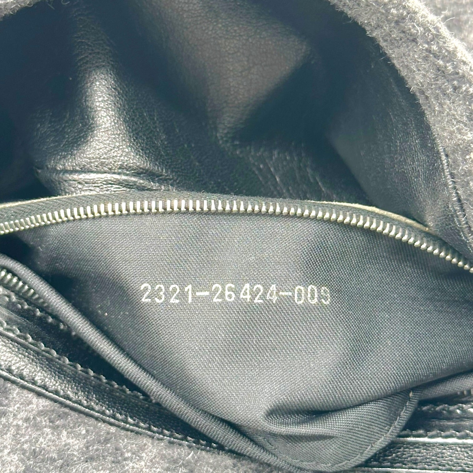 Fendi Baguette Bag Black Gray Zucca Cashmere Knit