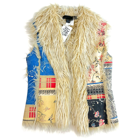 Just Cavalli Roberto Cavalli Faux Sheepskin Printed Vest