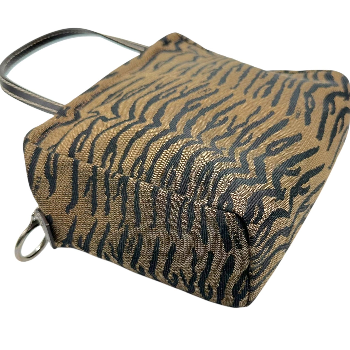 Fendi Tiger Print Square Top Handle Pochette Bag