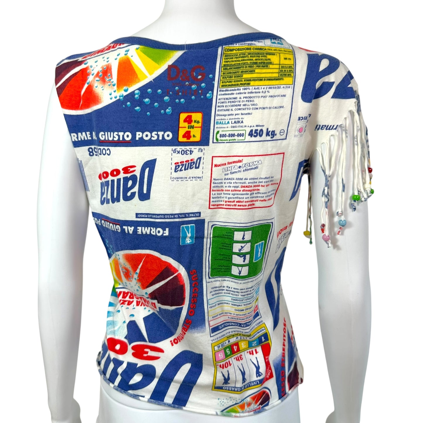 D&G Dolce & Gabbana Multicolor Advertisement Print Top