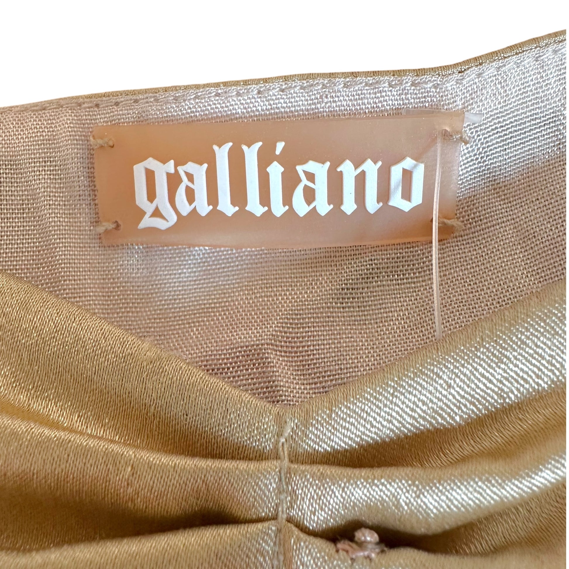 Galliano Ivory Silk Floral Beaded Mini Dress