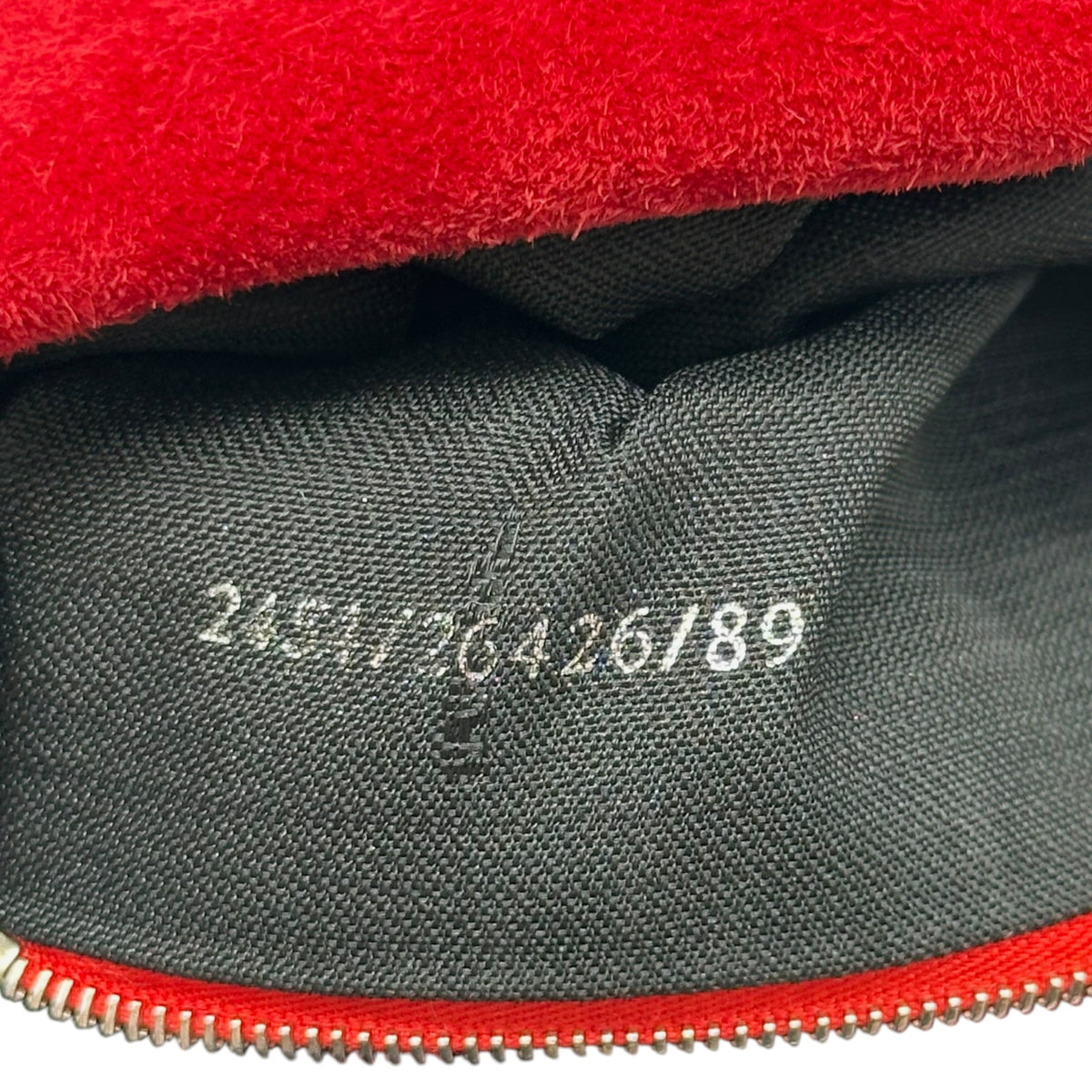 Fendi Red Suede Fold-Over Baguette Bag