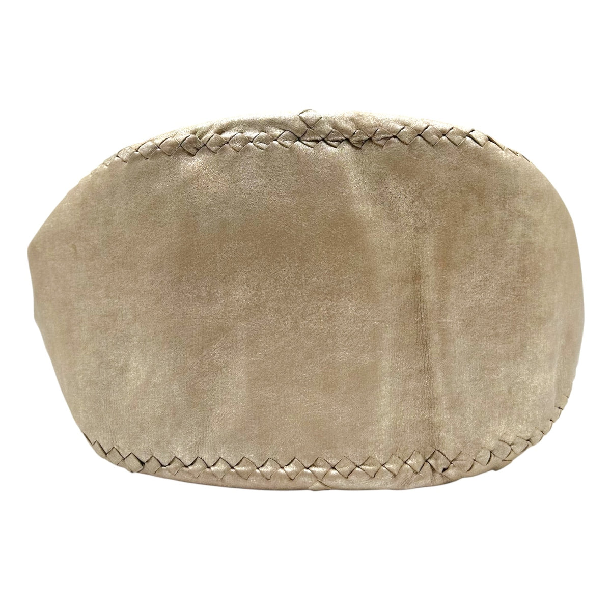 Bottega Veneta Champagne Metallic Intrecciato Leather Hobo Bag